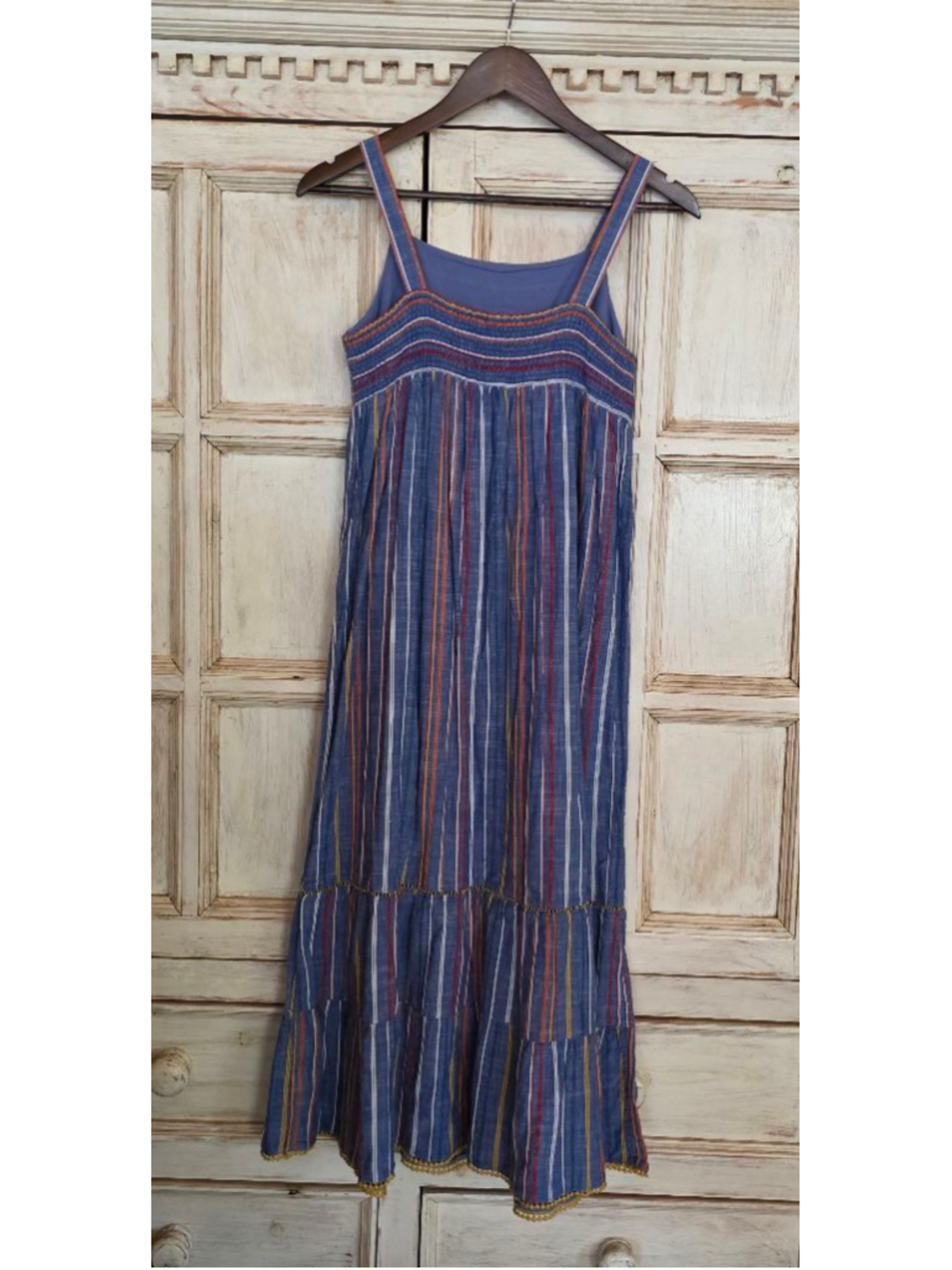 Girls Cat & Jack Casual Dress XL Blue Multi-color Striped - Picture 2 of 6